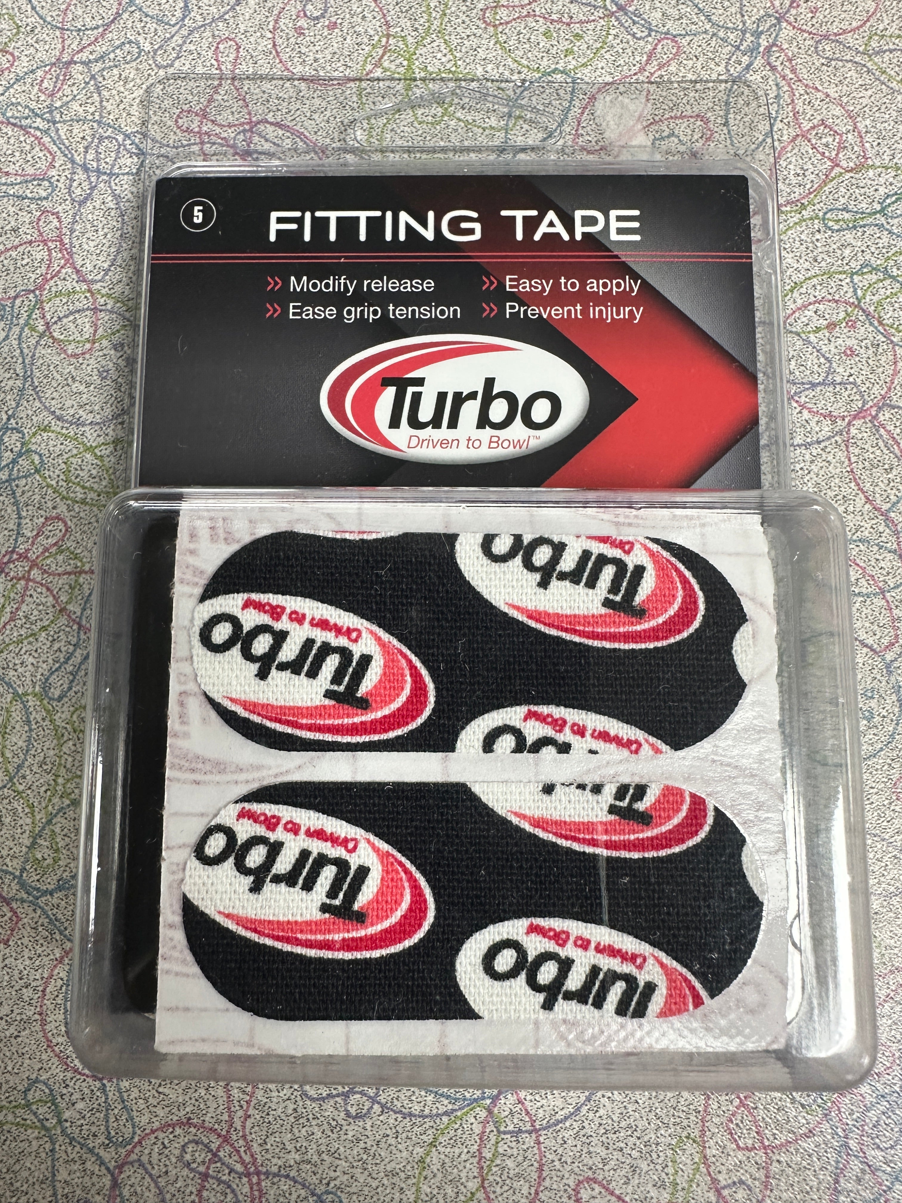 Turbo Driven to Bowl 1″ Precut Fitting Tape – Black 30 Pieces