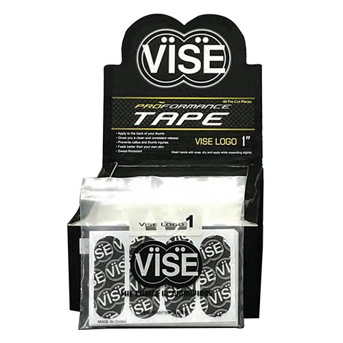 Vise Pre-Cut Logo Tape Black #1 Slow Release 1″ – 40 Pieces