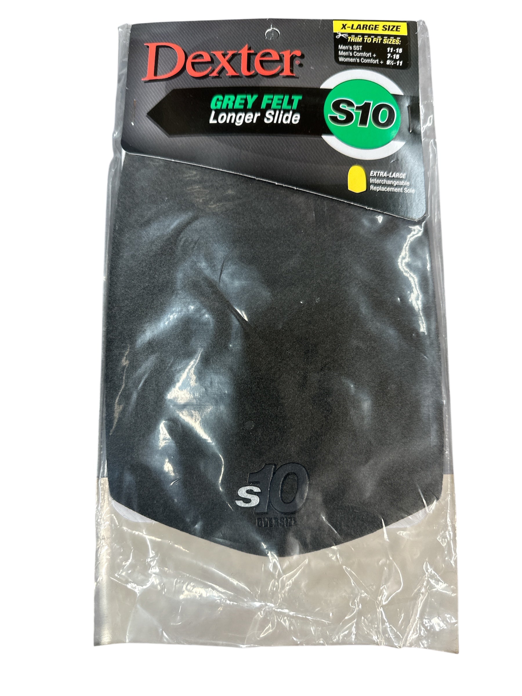Dexter S10 Grey Felt Replacement Sole - Oversized Trim To Fit