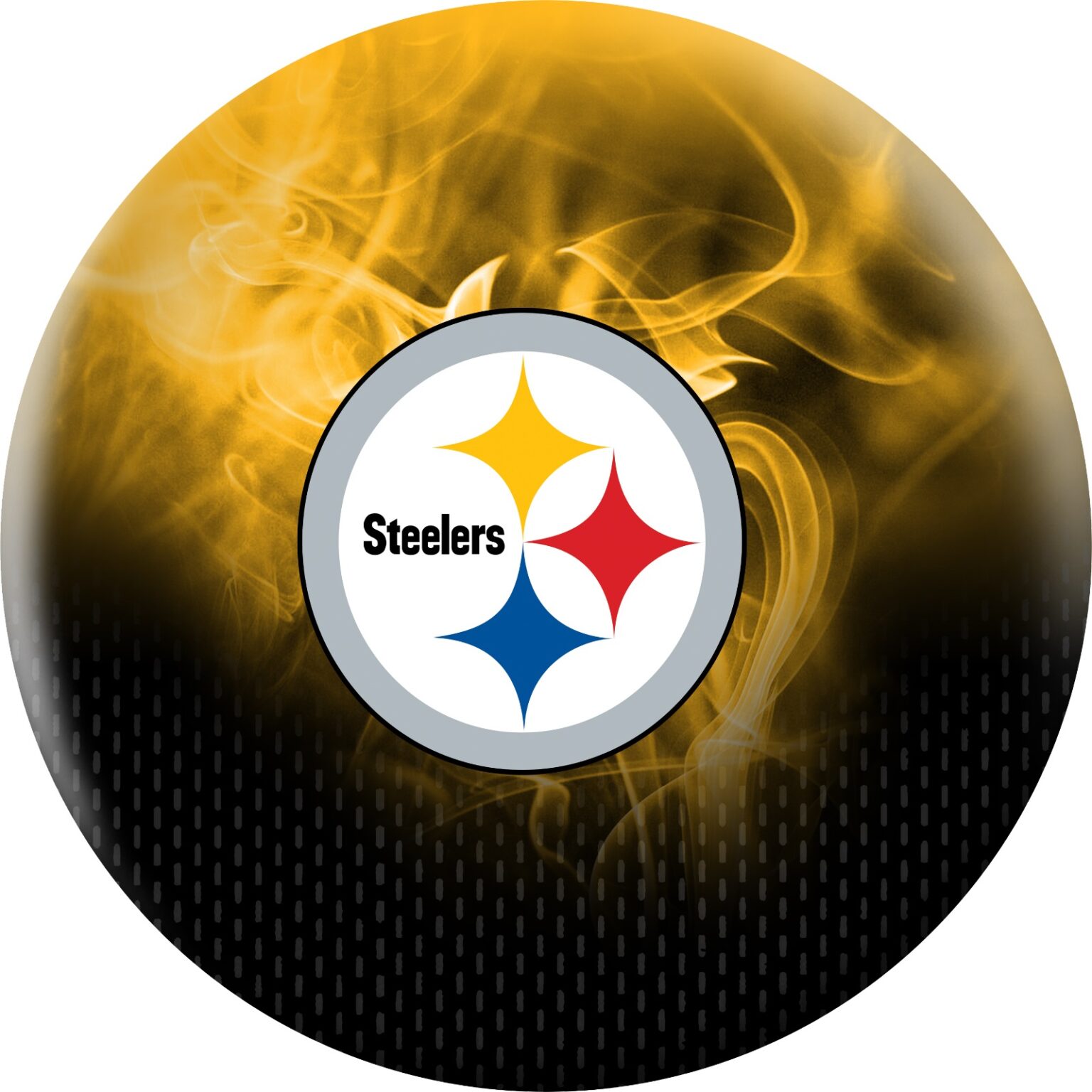 Pittsburgh Steelers On Fire Bowling Ball