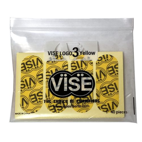 Vise Pre-Cut Logo Tape Yellow #3 Quick Release 1″ – 40 Pieces